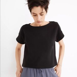 Madewell Boxy Crop Tee Jacquard Muscle Medium